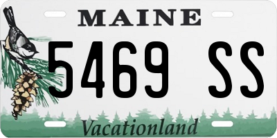 ME license plate 5469SS