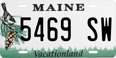 ME license plate 5469SW