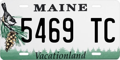 ME license plate 5469TC