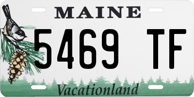 ME license plate 5469TF
