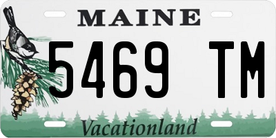 ME license plate 5469TM