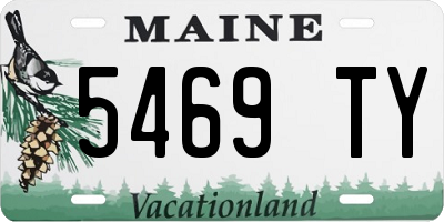 ME license plate 5469TY