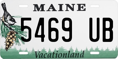 ME license plate 5469UB