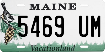 ME license plate 5469UM