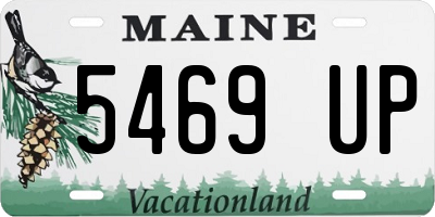 ME license plate 5469UP