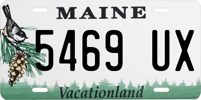 ME license plate 5469UX