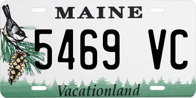ME license plate 5469VC