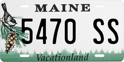ME license plate 5470SS