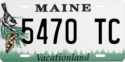 ME license plate 5470TC