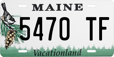 ME license plate 5470TF