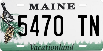 ME license plate 5470TN