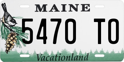 ME license plate 5470TO
