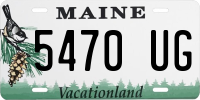 ME license plate 5470UG