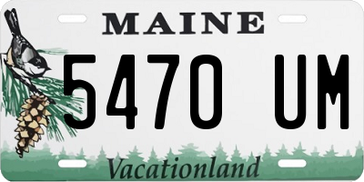 ME license plate 5470UM