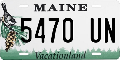 ME license plate 5470UN