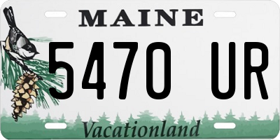 ME license plate 5470UR