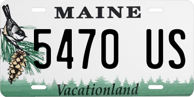 ME license plate 5470US