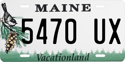 ME license plate 5470UX
