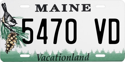 ME license plate 5470VD