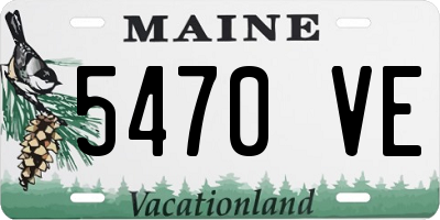 ME license plate 5470VE