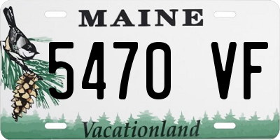 ME license plate 5470VF