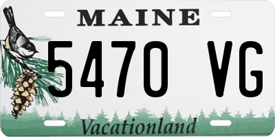 ME license plate 5470VG