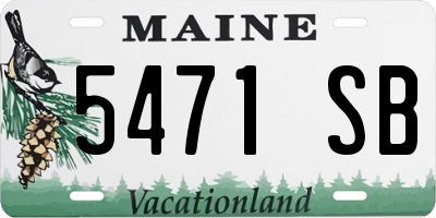 ME license plate 5471SB