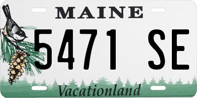 ME license plate 5471SE