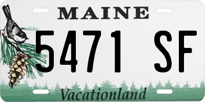 ME license plate 5471SF
