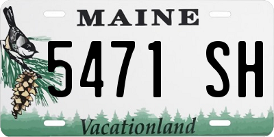 ME license plate 5471SH