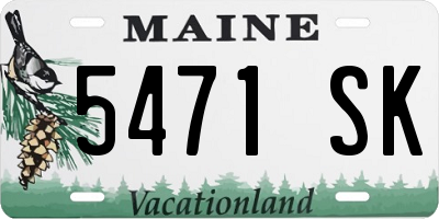 ME license plate 5471SK