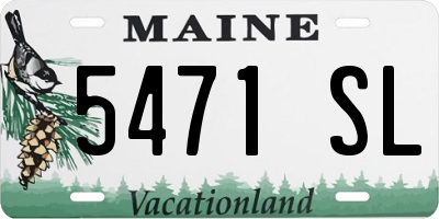 ME license plate 5471SL