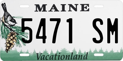 ME license plate 5471SM