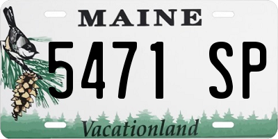 ME license plate 5471SP