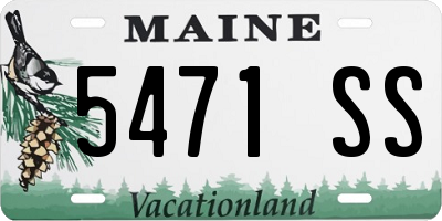 ME license plate 5471SS