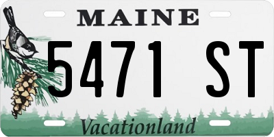ME license plate 5471ST