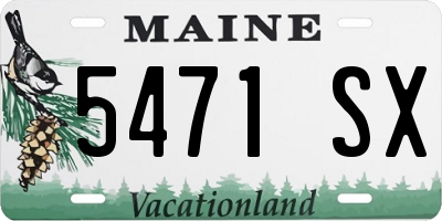 ME license plate 5471SX