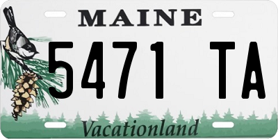 ME license plate 5471TA