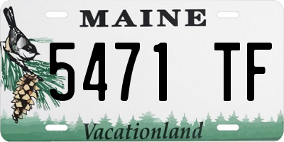 ME license plate 5471TF