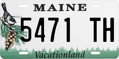 ME license plate 5471TH