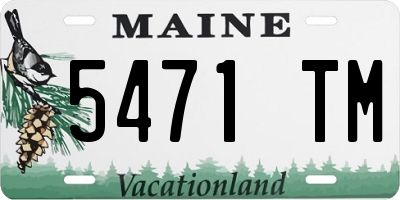 ME license plate 5471TM