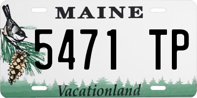ME license plate 5471TP