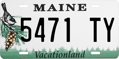 ME license plate 5471TY