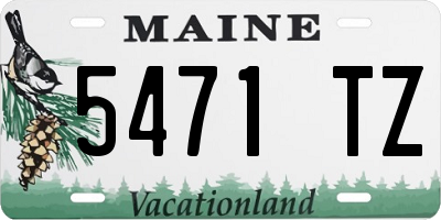 ME license plate 5471TZ