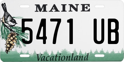 ME license plate 5471UB