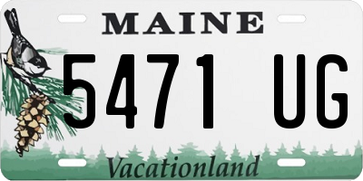 ME license plate 5471UG