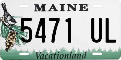 ME license plate 5471UL