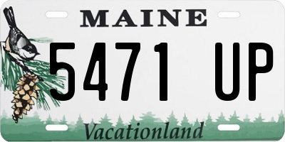 ME license plate 5471UP