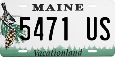 ME license plate 5471US
