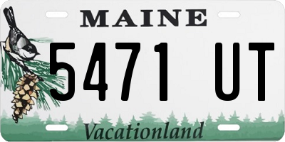 ME license plate 5471UT